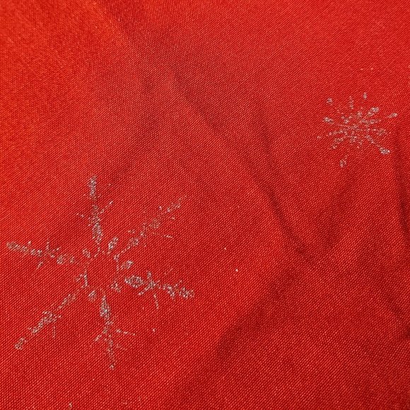 Holiday Christmas Rectangle Tablecloth Linen Cloth Cotton Red 65"x52" Pine Cone - Picture 3 of 6